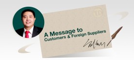 A Message to Customers & Foreign Suppliers